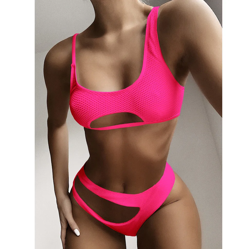 Женский купальник-бикини Kancoold комплект из двух предметов пляжный костюм с пуш-ап