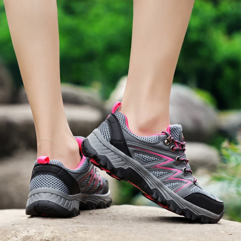 

New Women Hiking Trekking Shoes Breathable Mountain Climbing Sneakers Woman Non-slip Outdoor Sports Tourism Walking Boots Autumn