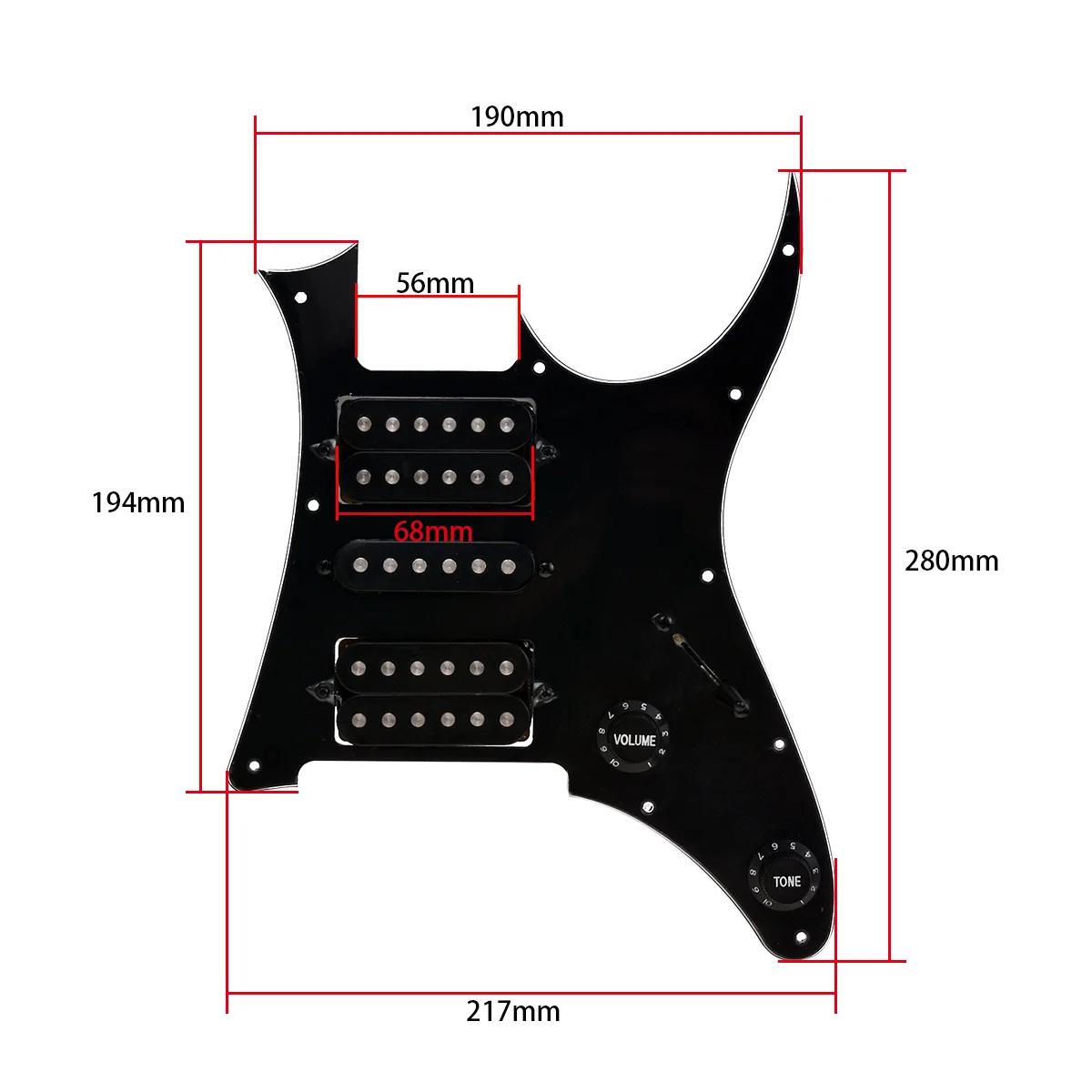 Kmise загруженная Гитара Pickguard HSH Prewired Black для электрогитары GRG250 с звукоснимателями-гитарные части и аксессуары