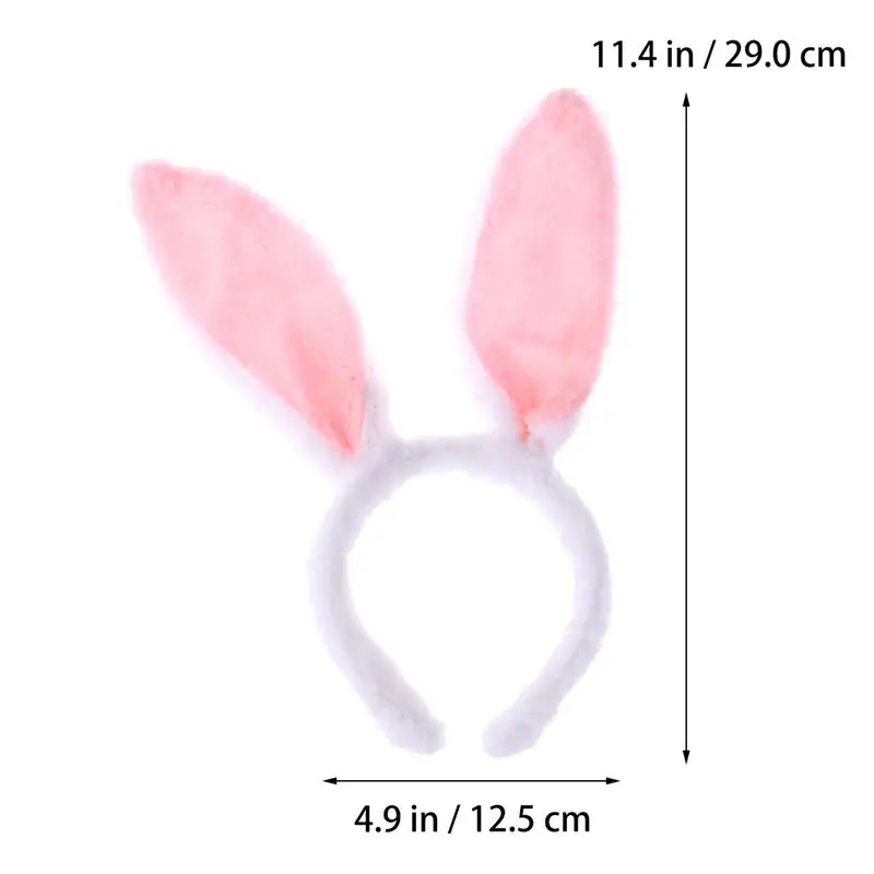 Плюшевые повязки на голову с заячьими ушками милая повязка пасхальными