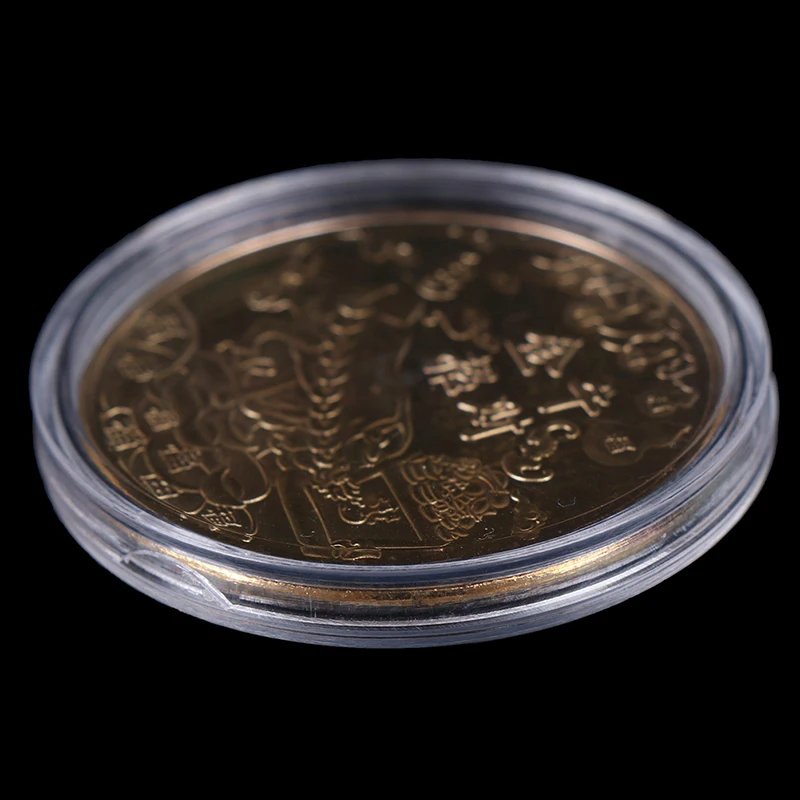 

1pc 2021 New Year Gold Coin Ox Commemorative Coins For Collection Gift Golden Bull Lucky Medal Golden Commemorative Coin