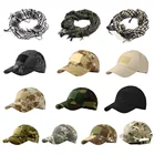 Спортивная тактическая Кепка, тактический шейный шарф, камуфляжная шапка, шарф, простая Тактическая Военная армейская шапка, головной платок, Охотничья Кепка