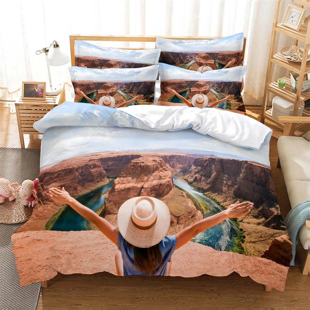 

Climb high Bedding 3-piece Digital Printing Cartoon Plain Weave Craft For North America And Europe Bedding Set Queen