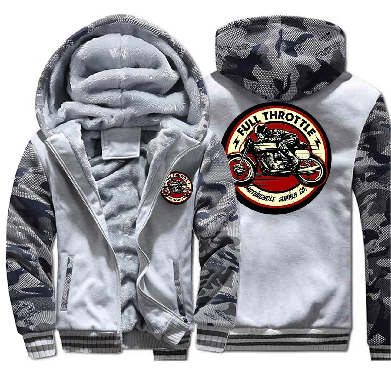 Мужская зимняя толстовка с капюшоном в стиле кафе