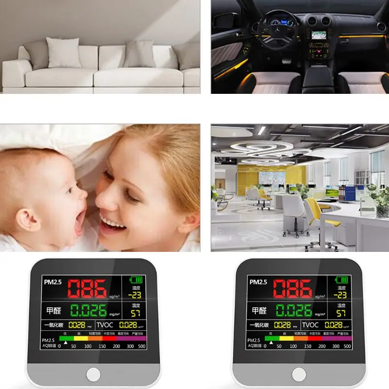 

DM-306 PM2.5 Detector Air Quality Monitor Gas Analyzer Dust Sensor LCD Display H3CC