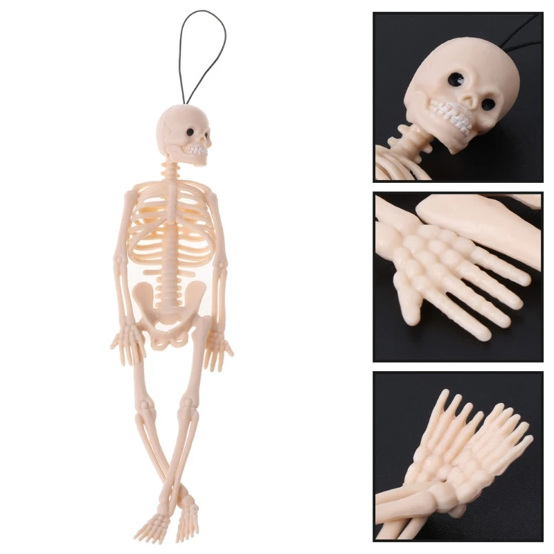 

2021 New Skeleton Human Model Skull Full Body Mini Figure Toy Phone Hanger Halloween