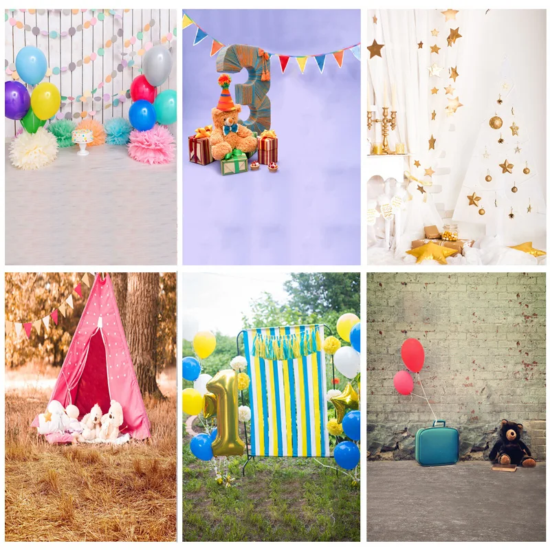 

Children Birthday Photography Backdrops 1st Baby Newborn Portrait Photo Background Party Studio Photocalls 21514 AF-10