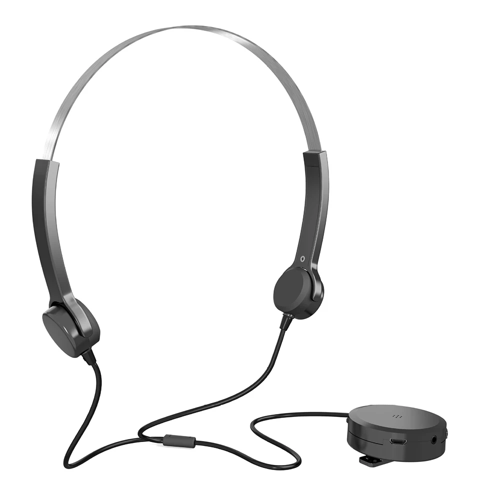 

Bone Conduction Headphone Wired 3.5mm Sports Headset Sound Pick-up AUX IN Hearing Aids for People with Hearing Impairment