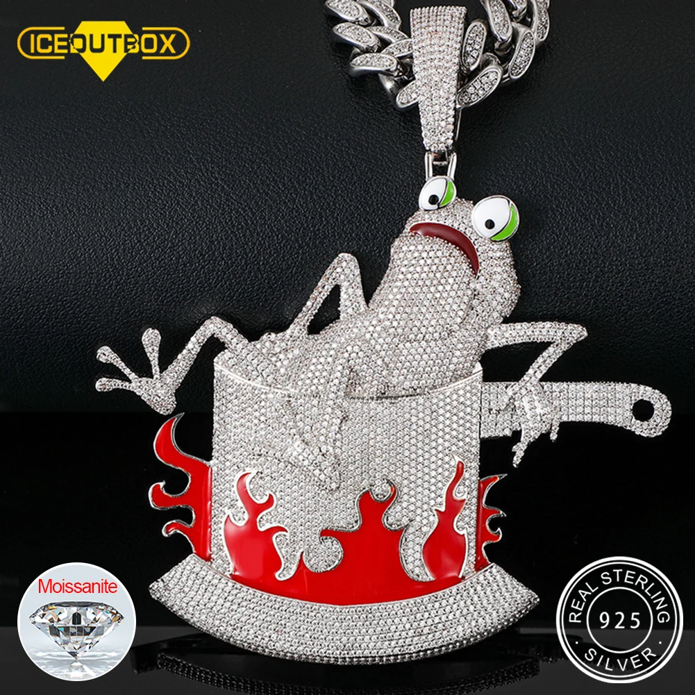 

Сияющая Мужская подвеска под заказ вареная лягушка индивидуальные стили лабораторная подвеска под заказ в стиле хип-хоп ювелирные изделия ...