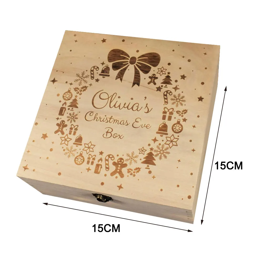 Christmas Gift Box Present Stroage 1pc Wood Wedding Birthday Gifts for Children ChristmasTreat | Дом и сад