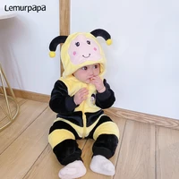 newborn baby costume romper onesie winter infant baby clothes ropa bebe soft girl boys rompers cute bee flannel toddler outfit