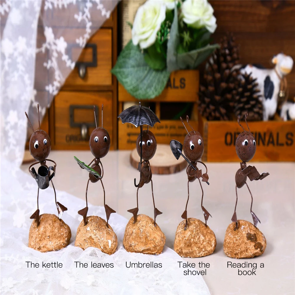1PC Iron Ant Simple Hanging Foot Doll Home Living Room Study Bedroom Desktop Decoration Crafts Accessories | Дом и сад