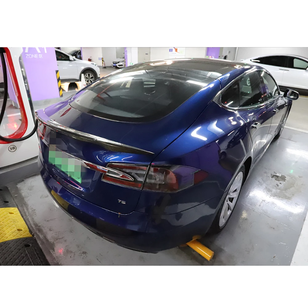Для Tesla Model S спойлер из углеродного волокна задний багажник Boot губ Накладка для 60