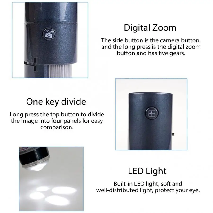 Беспроводной WI-FI кожи волос прибор для исследования волосистой части головы