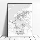 Постер с изображением карты альмера алкмарара Арнхема амерсфоорта Утрехта