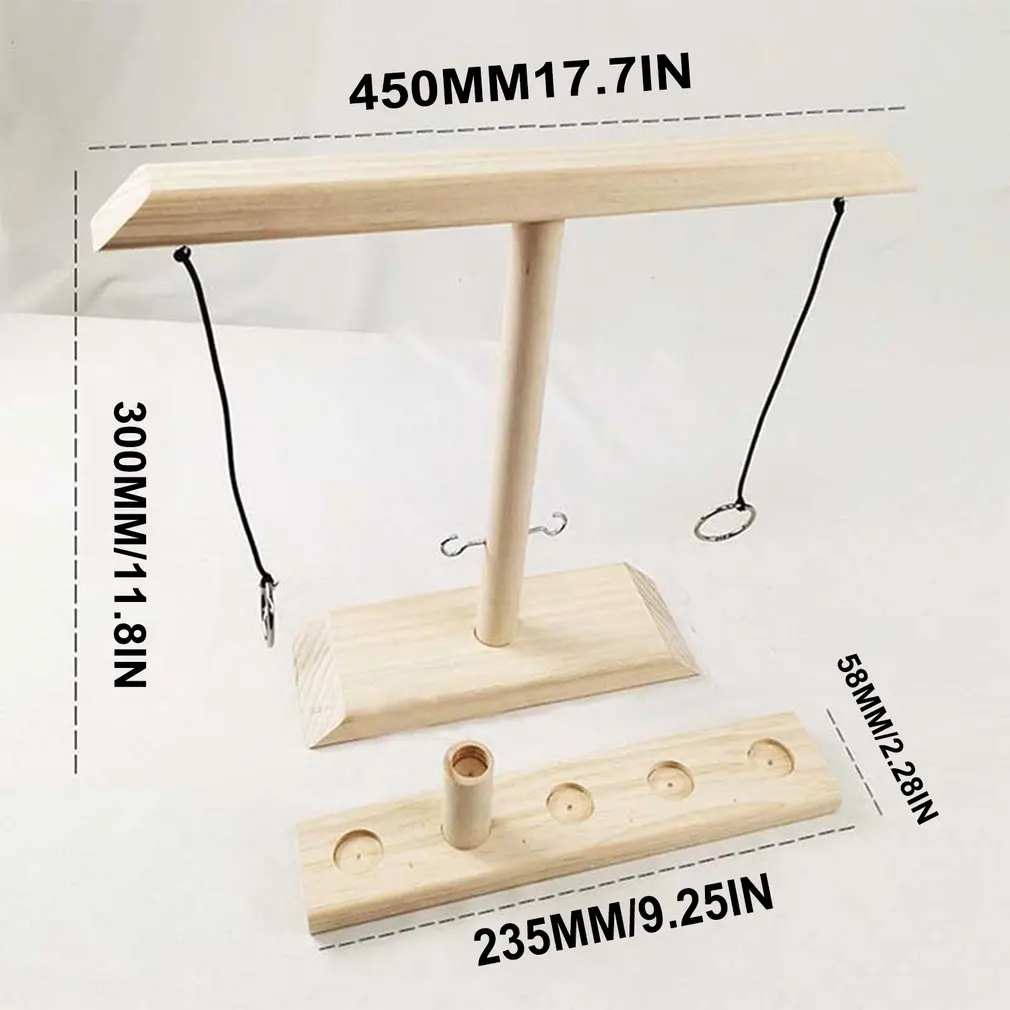 

Wooden Ring Toss Hooks Fast Interactive Game For Bars Home Hook And Ring Toss Battle Game Party Toys