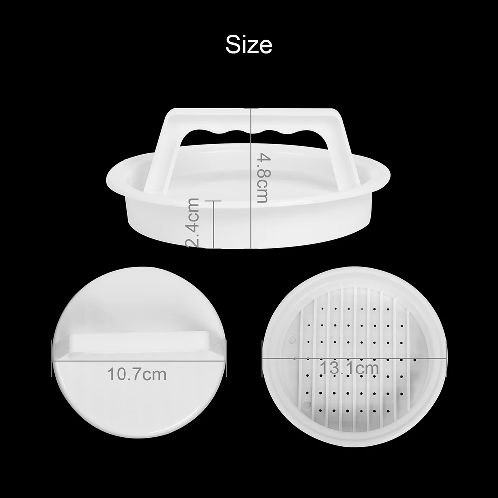 

ABS Hamburger Maker 3-in-1 Non-Stick Burger Patty Convenient Durable Maker Burger Press Mold For Beef Grill Kitchen Accessories