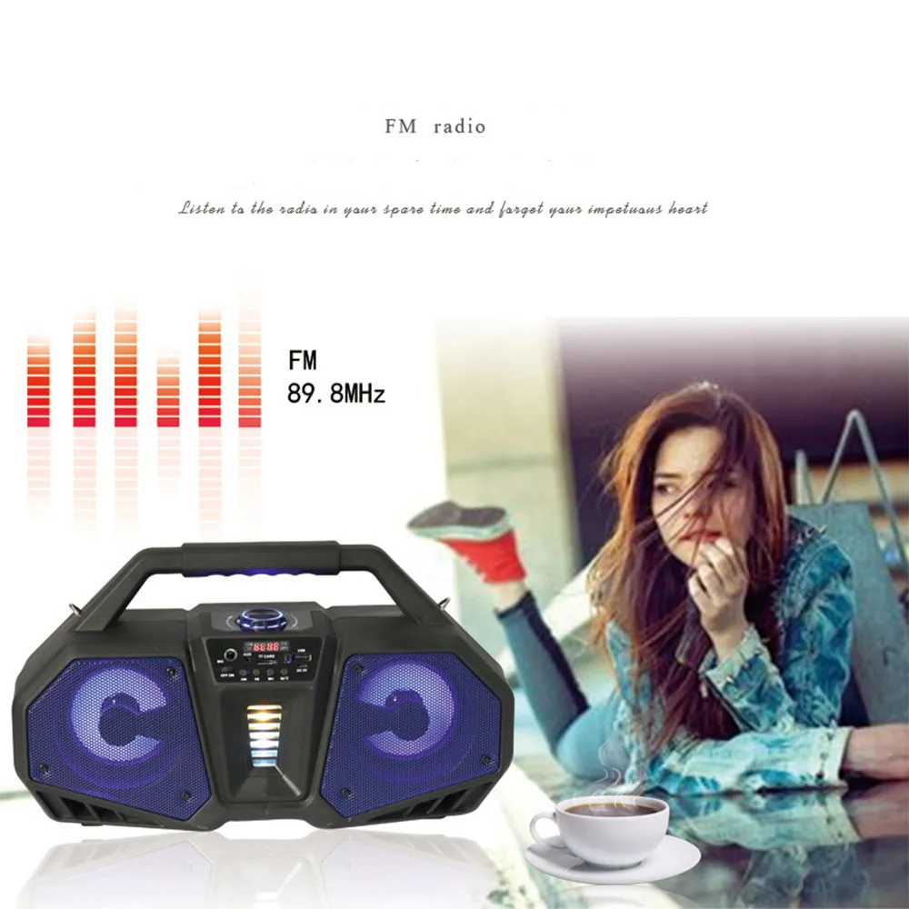 HYASIA LED цветная bluetooth-колонка портативная 3D объемная Беспроводная Громкая колонка