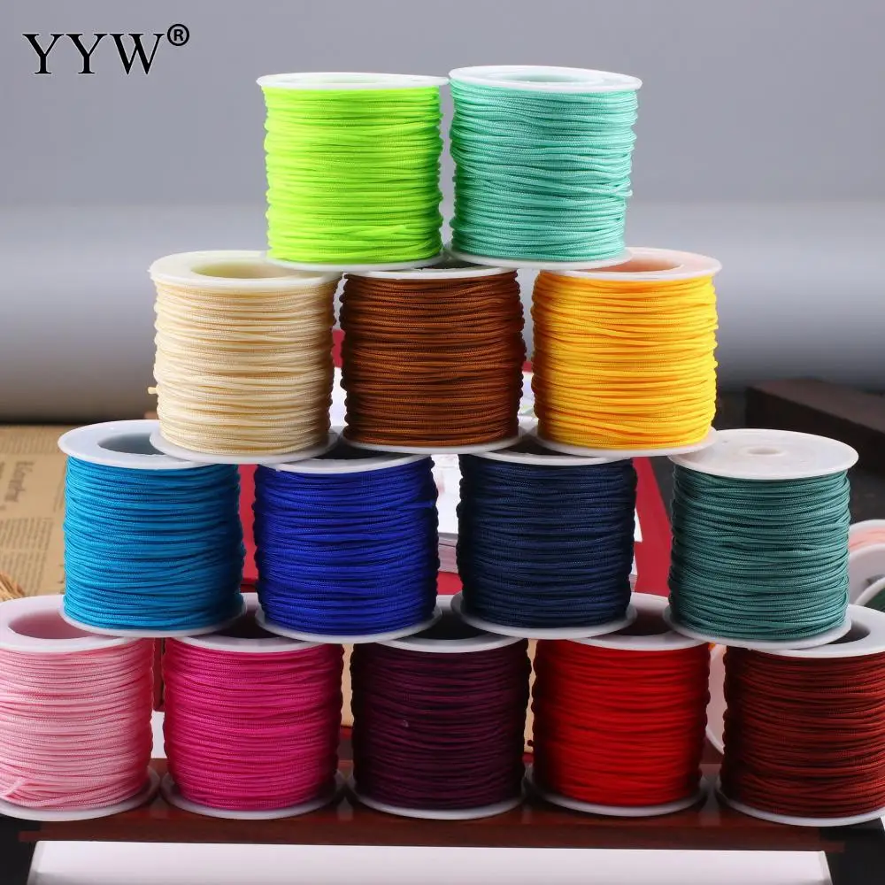 

10spools 1.5mm 27 Colors Polyamide Cord String Rope For Diy Jewelry Making Strap Beading Wax Cords Thread Diy Necklace Bracelet