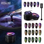 Гель-лак для ногтей ROSALIND 9D кошачий глаз, набор для маникюра, гибридный Базовый Гель-лак, магнитное полупостоянное верхнее покрытие для наращивания ногтей