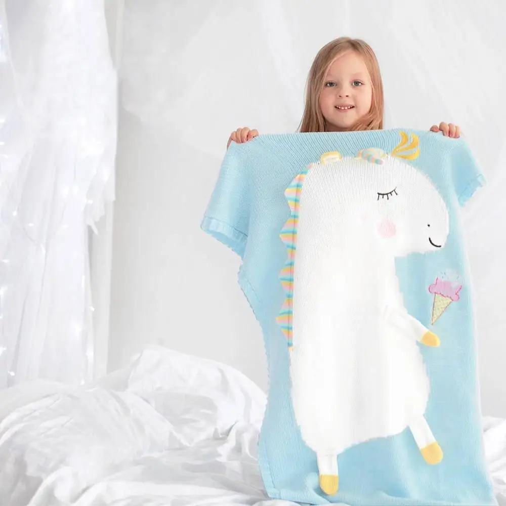 65 см * 110 мультяшный Фламинго олень Единорог животное милое детское одеяло диван