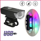 Велосипедный фонарь, водонепроницаемый цветной задний фонарь для горных велосипедов, зарядка через USB, аксессуары для горных велосипедов