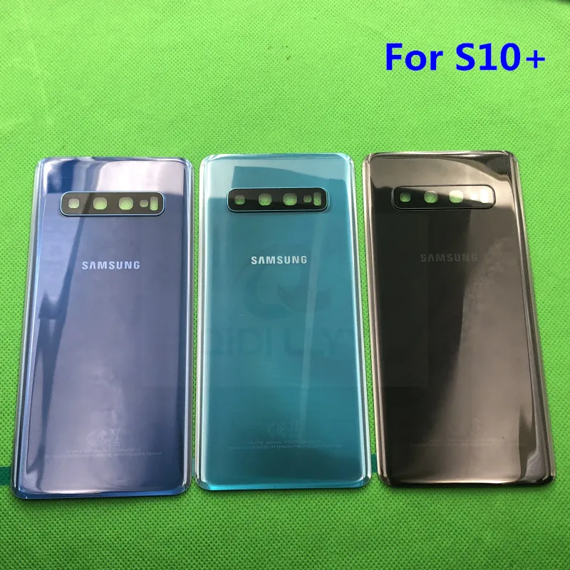 Замена заднего стекла для samsung Galaxy S10 G973F S10+ G975F S10E G970 крышка батареи задняя дверь Корпус чехол водонепроницаемый стикер