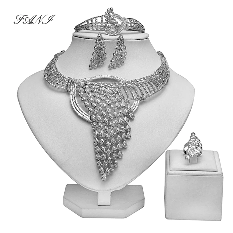 Fani 2019 модный Африканский бисер дизайнерский ювелирный набор нигерийский женский