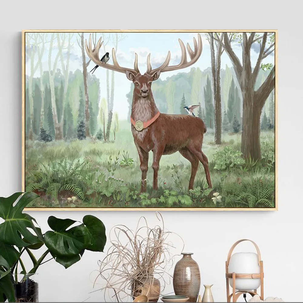 Простое украшение для гостиной картина оленя отеля клуба кафе виллы дома Картина