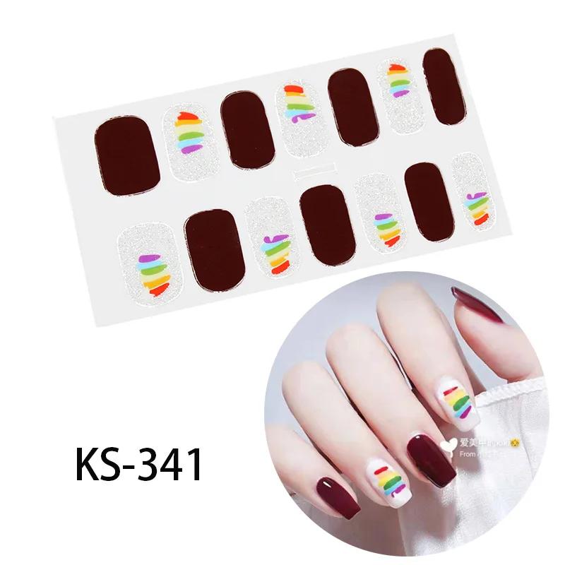 1 шт. самоклеящиеся наклейки для ногтей серии KS с рисунком авокадо|Стикеры и