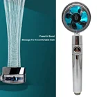 Насадка для душа 360 градусов вращающаяся водосберегающая подача с небольшим вентилятором ABS насадка для распыления высокого давления аксессуары для ванной комнаты