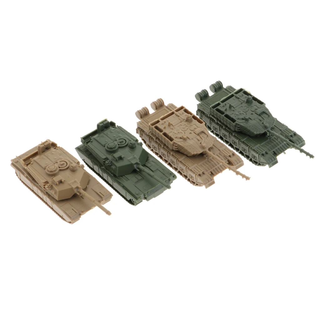 

16pcs 1/144 scale plastic battle tanks model US M1A2 and CN ZTZ-99 tank for war game miniature landscape diorama scenery layout