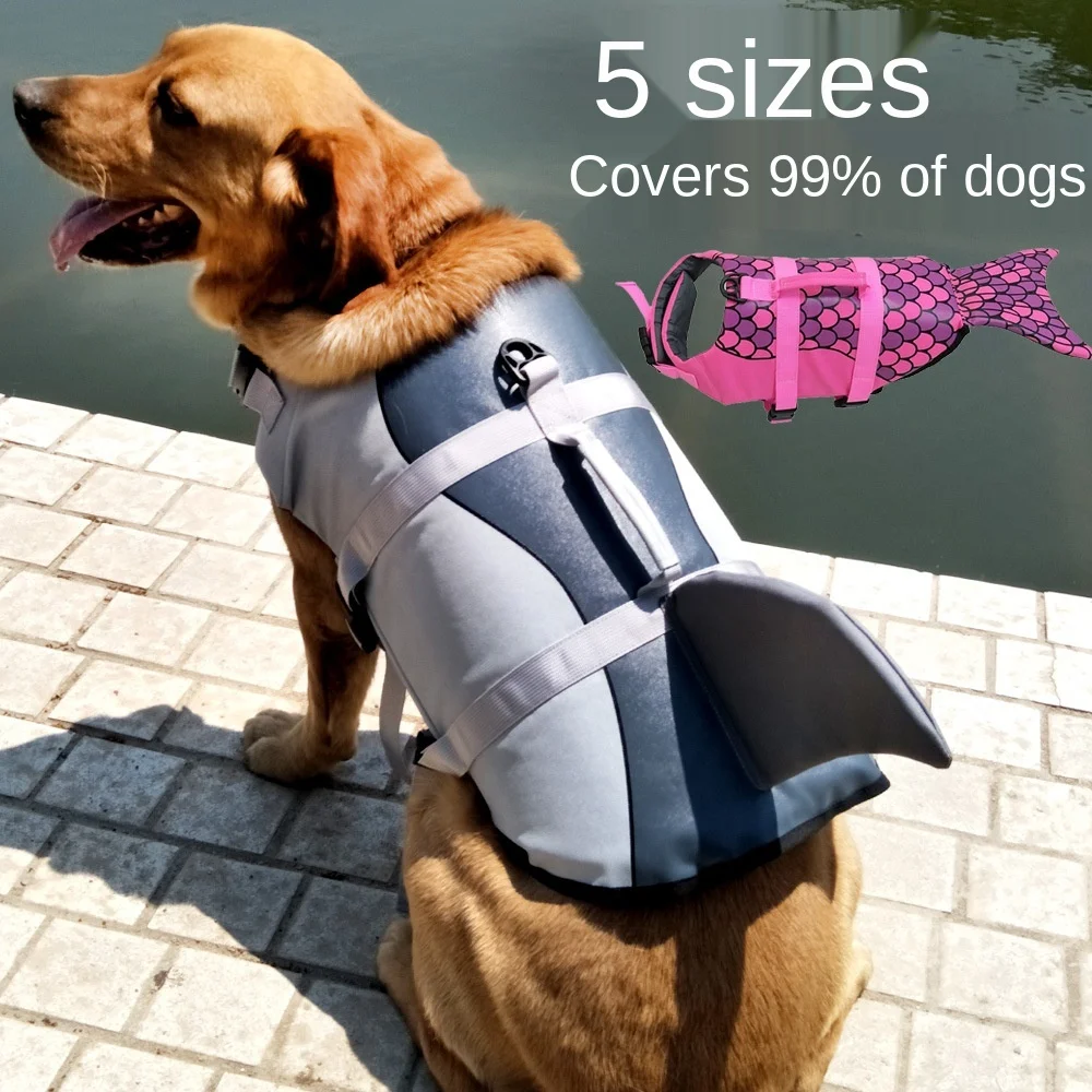 

Pet Life Vest Shark Mermaid Swimsuit Dog Protective Swimming Clothing Summer Wear Cross Border E-Commerce Hot-Selling Product