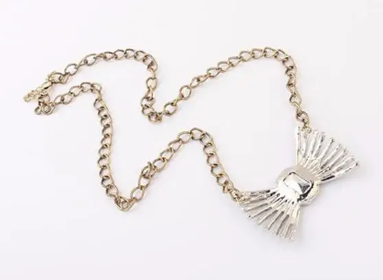 2019 Новая мода кристалл лук стекло заполнены стразы колье винтажное украшение