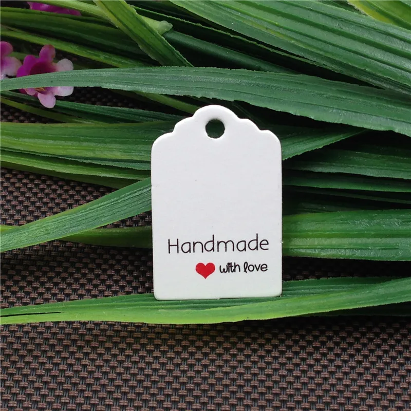 Free shipping 3x2cm Color Price Tags Hand made Gift tags DIY Retro Kraft Paper cards Garment 50PCS For Candle/Flower | Дом и сад