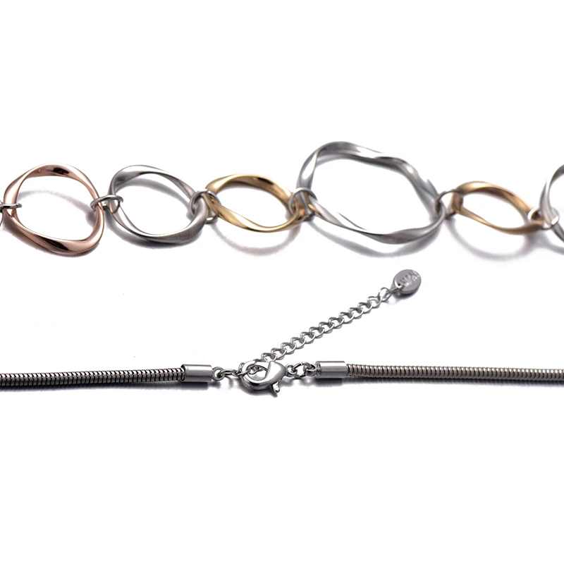 Ожерелье женское длинное простое с большим кольцом элегантное Очаровательное