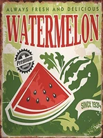 tin sign food restaurant watermelon metal plate plaque tin sign man cave bar pub home orchard retro wall decoration 8x12 inch