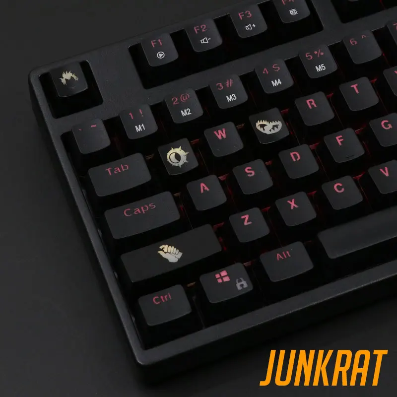 4 pcsset keysets backlight ow key caps abs etched keycap shine through for overwatch gamer mechanical keyboard ansi black free global shipping