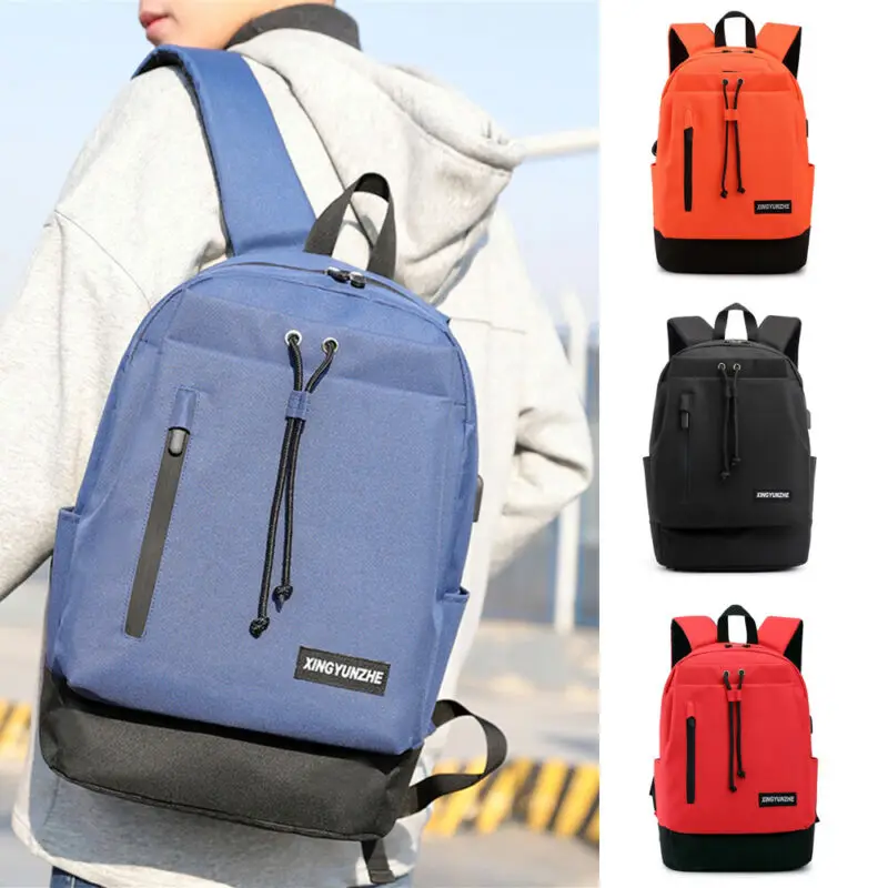 Рюкзак мужской из ткани Оксфорд с защитой от кражи USB-портом для зарядки и замком |