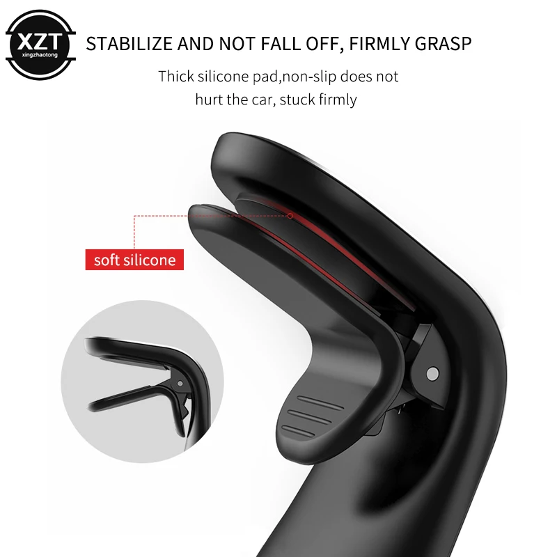 Металлический магнитный автомобильный держатель для телефона мини с креплением