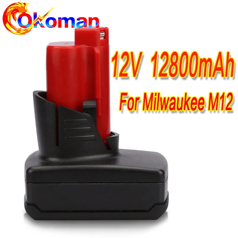 Высокоемкие инструменты батарея для Milwaukee M12 12v 12800mah Электроинструмент литий