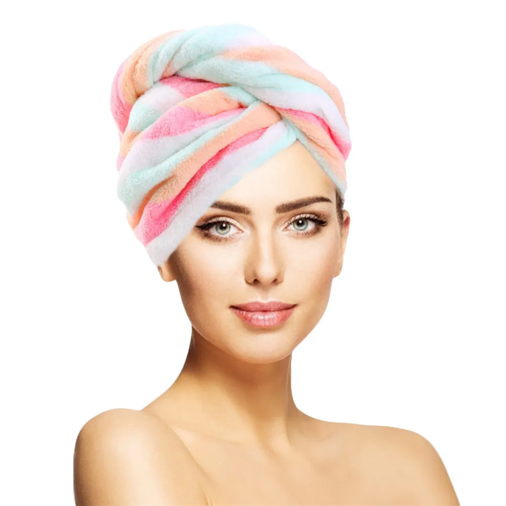 Головной платок цвета радуги сухая шапка для волос полотенце сухих сильное