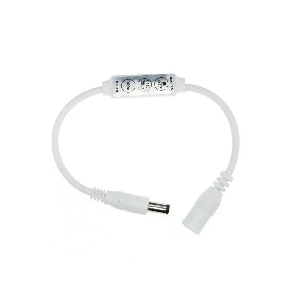 

Single Color Led Controller DC Inline Switch Dimmer Strip LED Controller LED Adapter Connector Controller 24V Cable 12V H8K2
