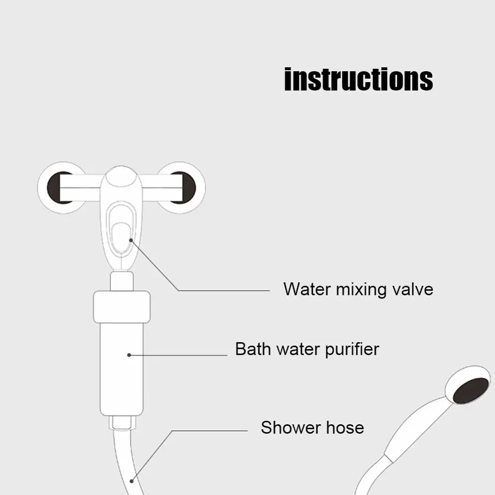 Фильтр для душа со сменными фильтрами на 6 уровней твердый очиститель воды фильтр