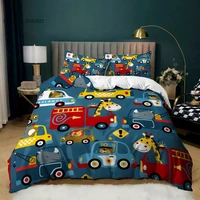 23 pieces truck car bedding set 3d print ambulance duvet cover comfortable soft bed quilt cover single queen king bed cover set