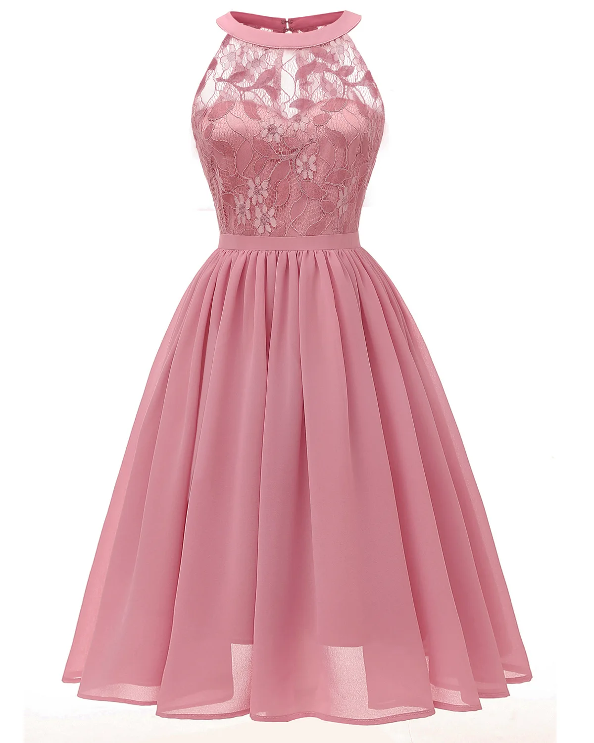 

Chiffon Dress with Sexy Lace Stitching Dress in Spring and Summer of 2020