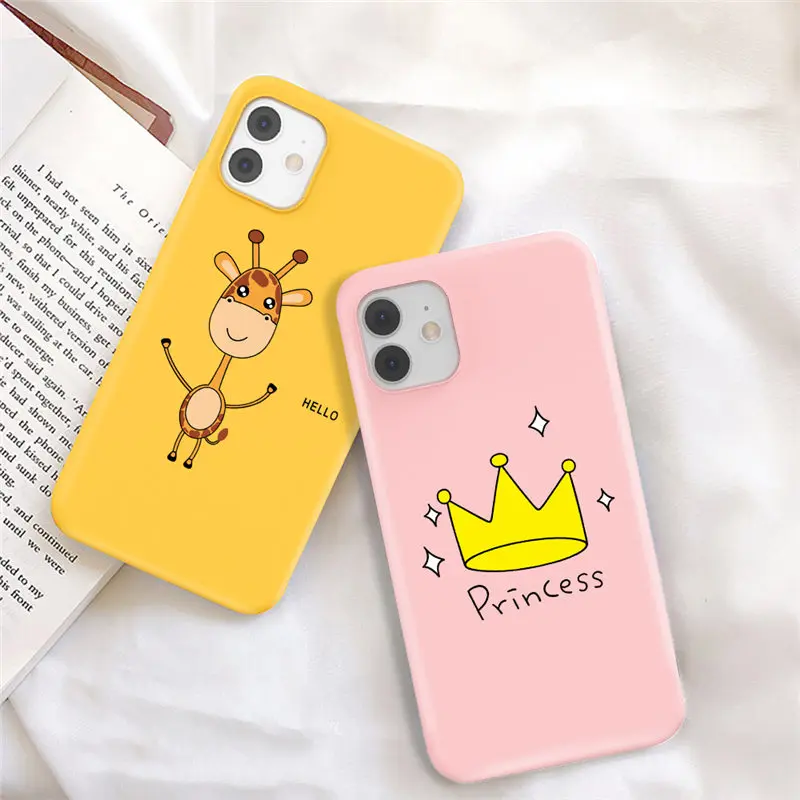 Soft Silicone Animal Avocado Deer Phone Case For iPhone 11 12 13 Mini Pro X XR XS Max 8 7 6 6s Plus SE 2020 Cactus Crown Cover