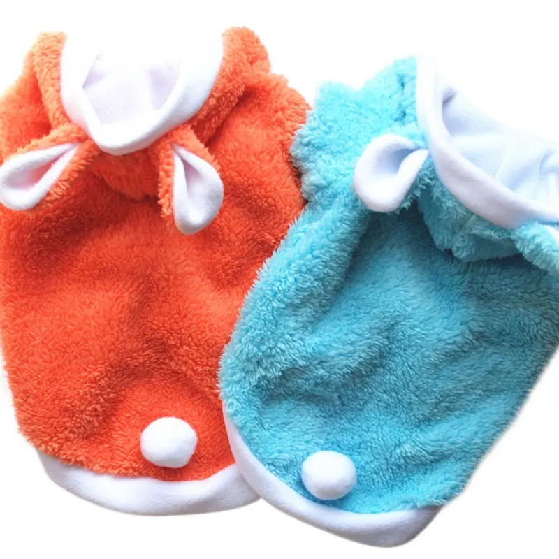 Одежда для маленьких собак с кроликом зимняя теплая одежда домашних животных