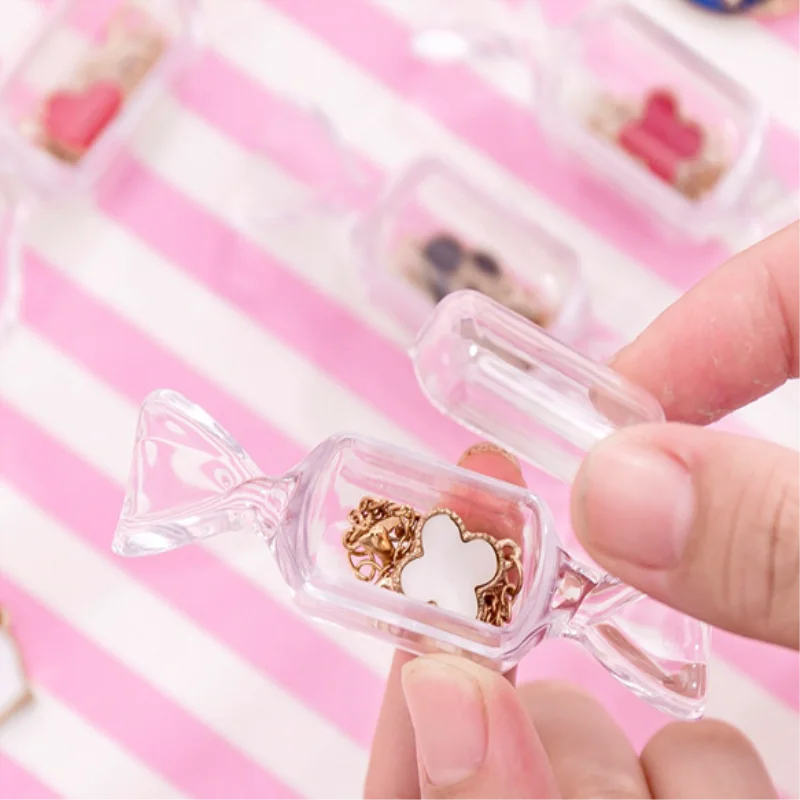 Милая прозрачная коробка для хранения косметики в форме конфет девочек