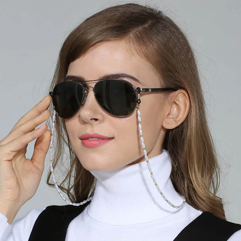 Женские цепочки для очков ручной работы элегантные из искусственного жемчуга с